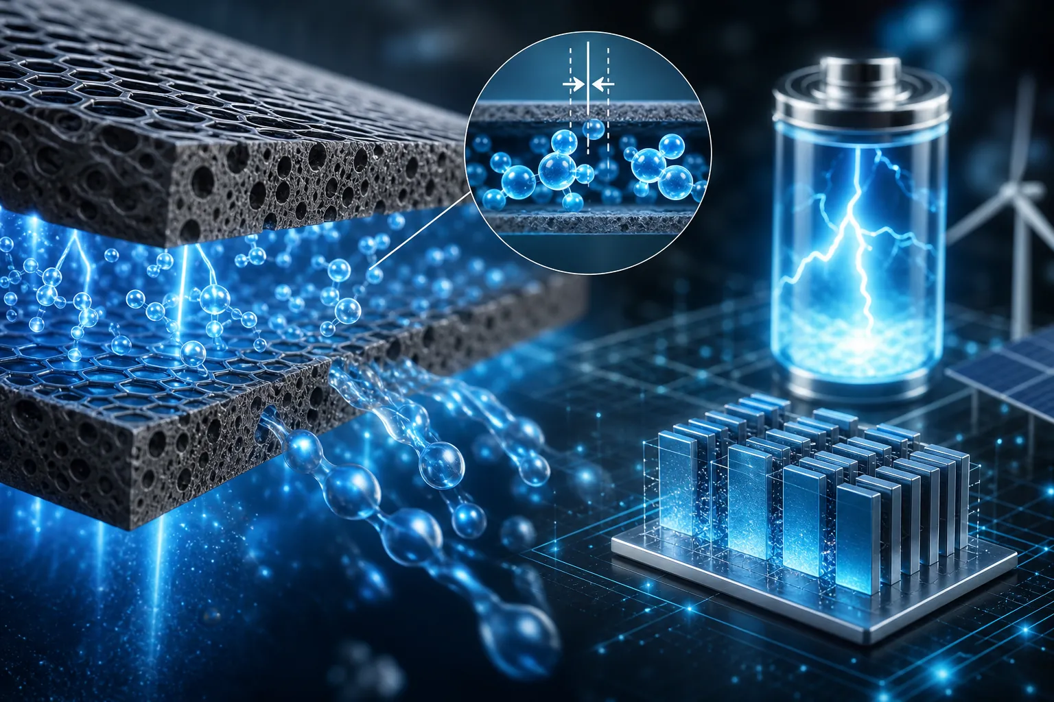 1 nanometrlik kanallara sıxılan su daha təhlükəsiz enerji saxlama texnologiyası yarada bilər