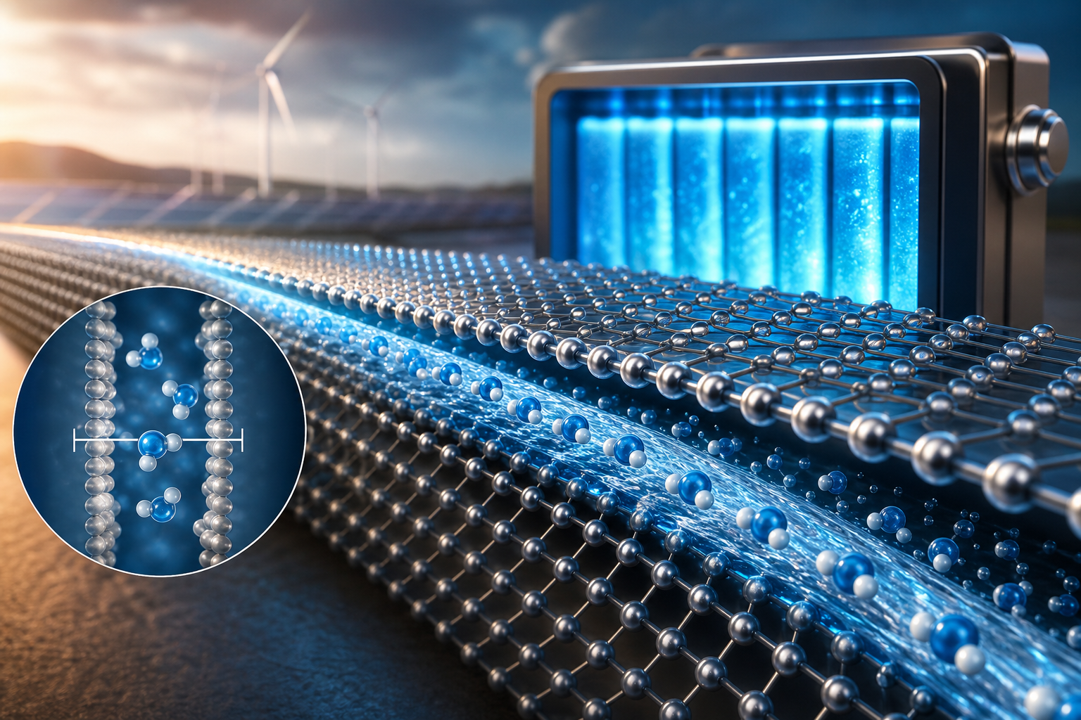 1 nanometrlik kanallara sıxılan su daha təhlükəsiz enerji saxlama texnologiyası yarada bilər