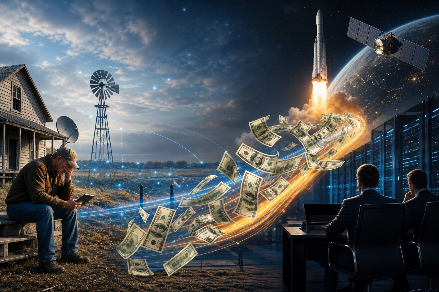 ABŞ-ın kənd interneti proqramı qalmaqalda: milyonlar SpaceX və Amazon-a axır