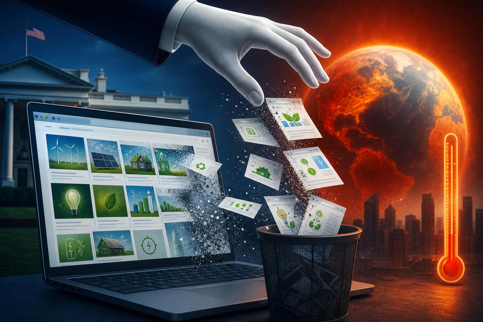 Ağ Ev istilər fonunda 6 min enerji qənaəti səhifəsini internetdən sildi