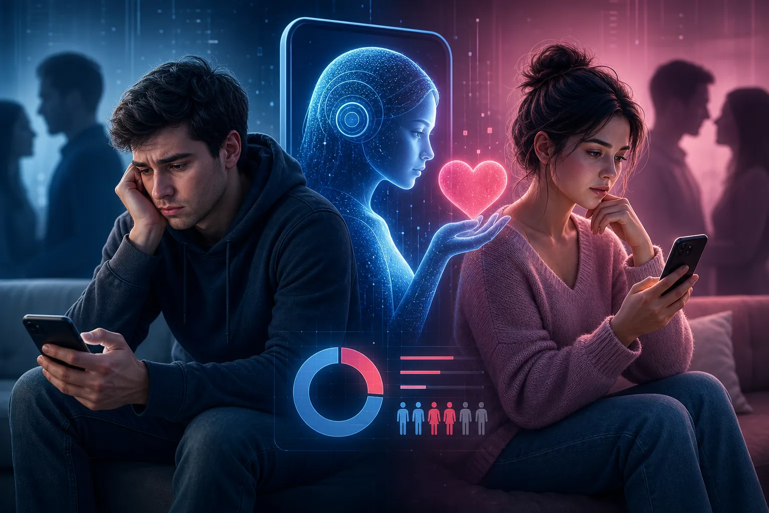 AI sevgili tətbiqləri subayları soyudur: Sorğu münasibətlərdə chatbotlara inamın zəif olduğunu göstərir