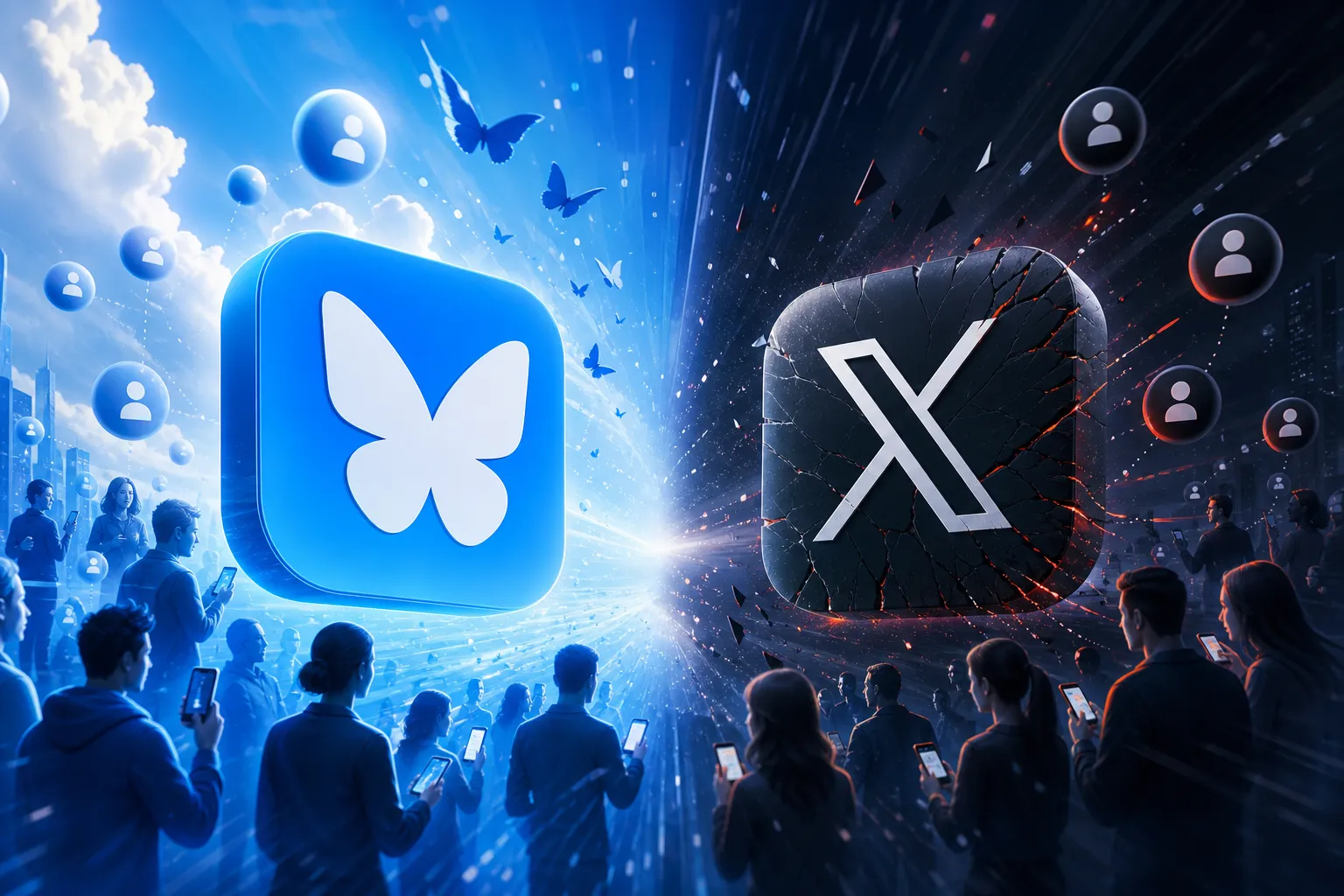 Bluesky qrup çatlarını işə saldı: X ilə rəqabət daha da qızışır