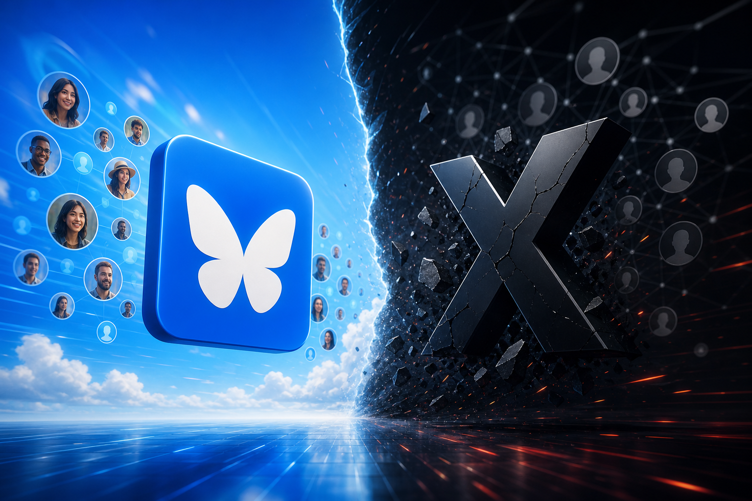 Bluesky qrup çatlarını işə saldı: X ilə rəqabət daha da qızışır
