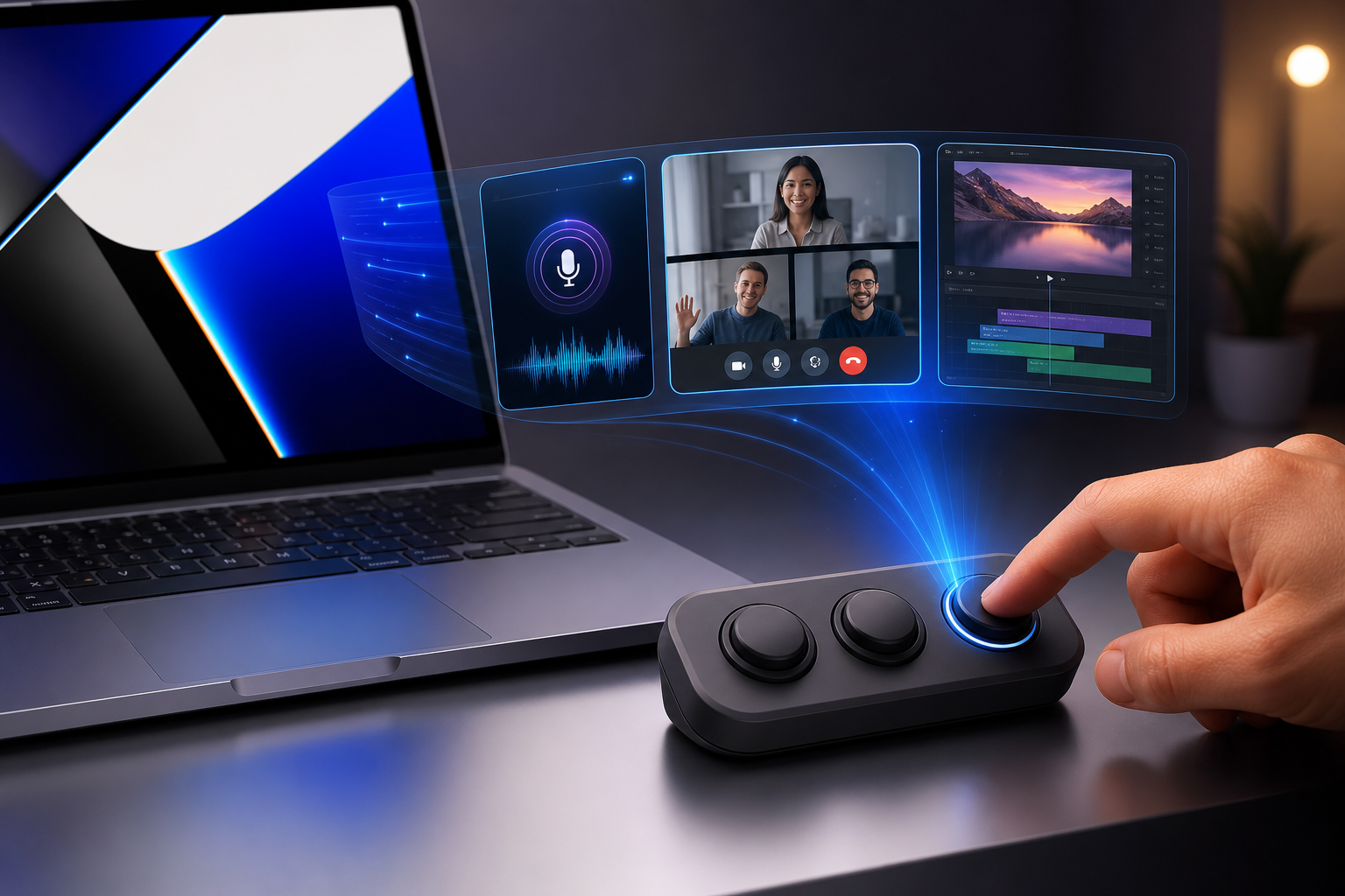 Dune: MacBook üçün 3 düyməli mini keypad görüşləri bir toxunuşla idarə edir