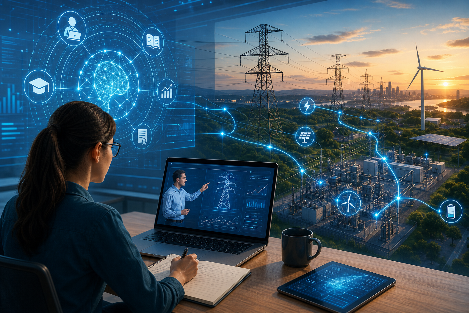 E-learning enerji tənzimləyicilərinə dəyişən elektrik şəbəkəsini anlamaqda necə kömək edir?