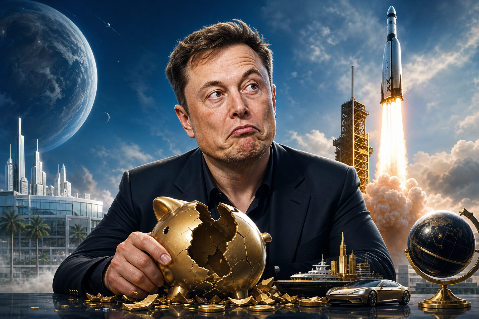 Elon Musk trilyonerliyə çata bilmədi: SpaceX ətrafında satirik sərvət gündəmi