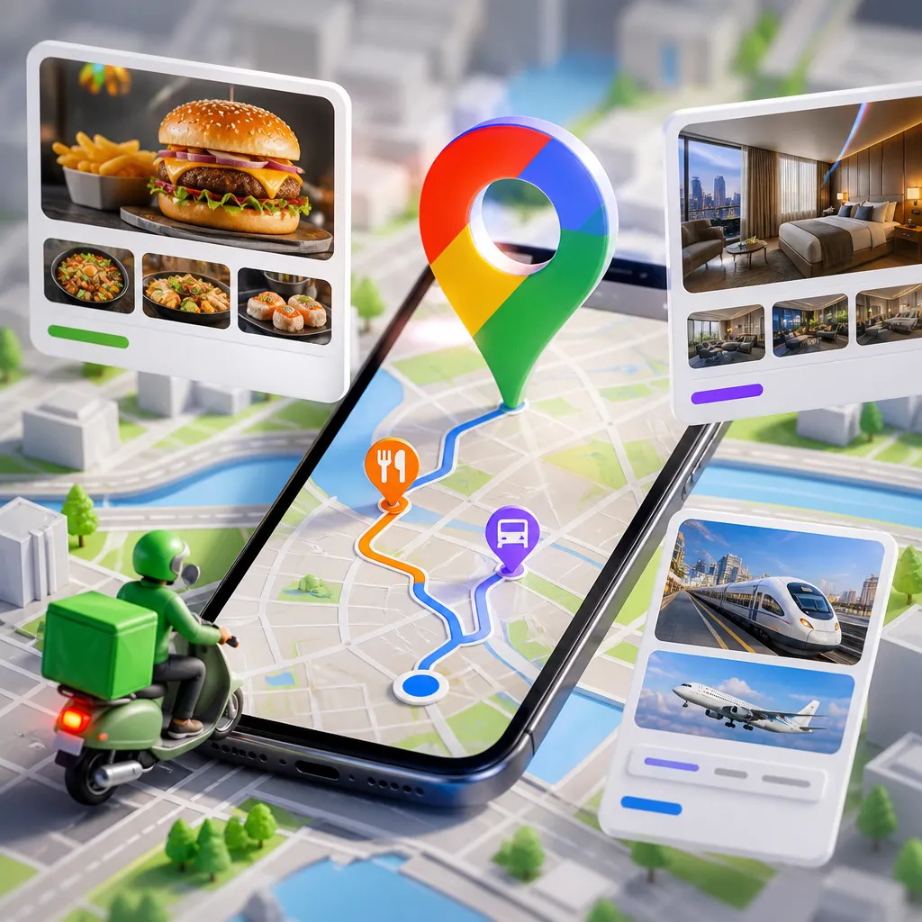 Google Maps artıq yemək sifariş edə, hotel tapa və bilet seçə biləcək