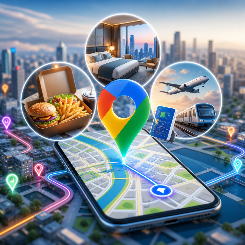 Google Maps artıq yemək sifariş edə, hotel tapa və bilet seçə biləcək