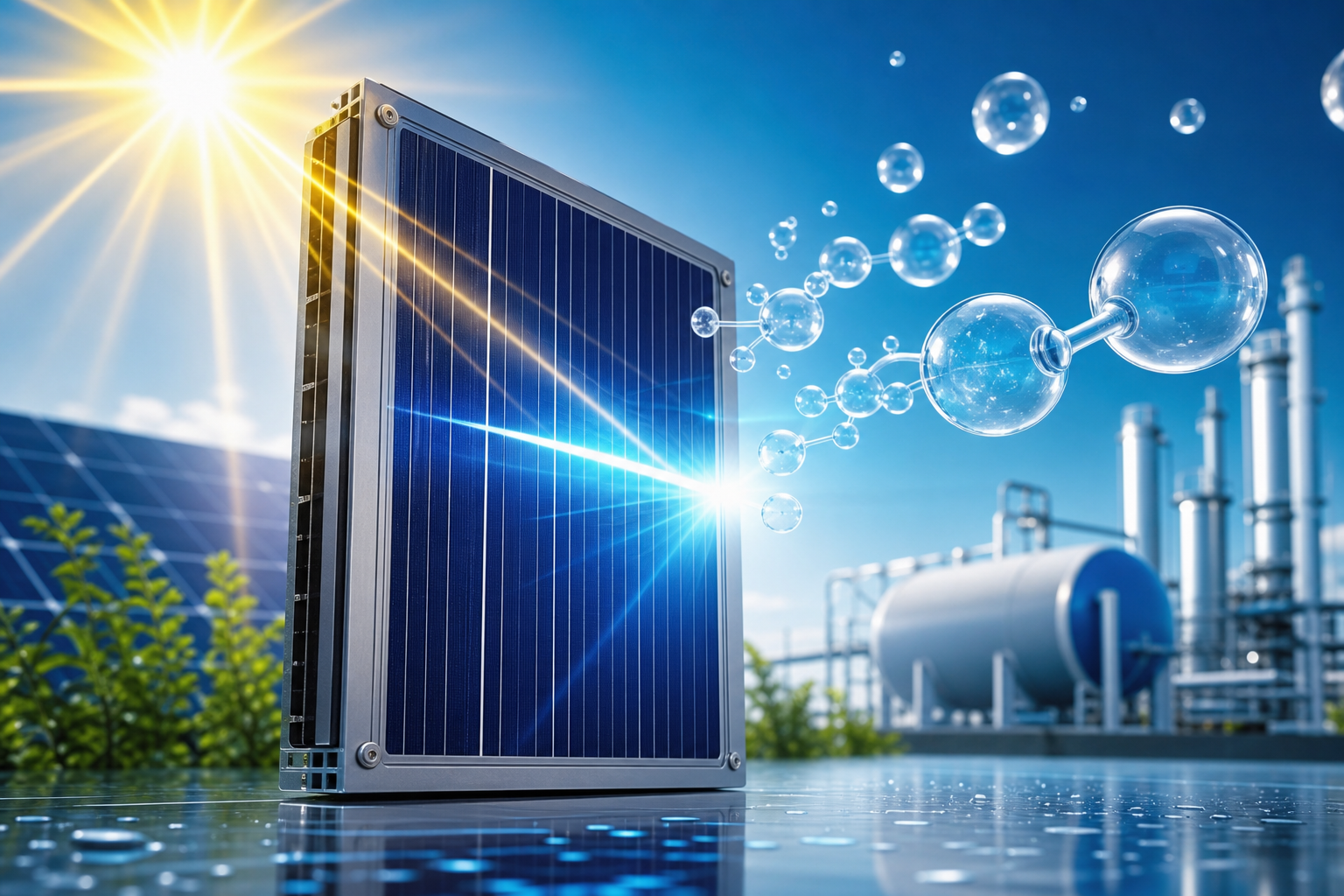 Günəşdən birbaşa hidrogen: Fraunhofer ISE 31,3% səmərəlilik göstərən yeni modul hazırladı