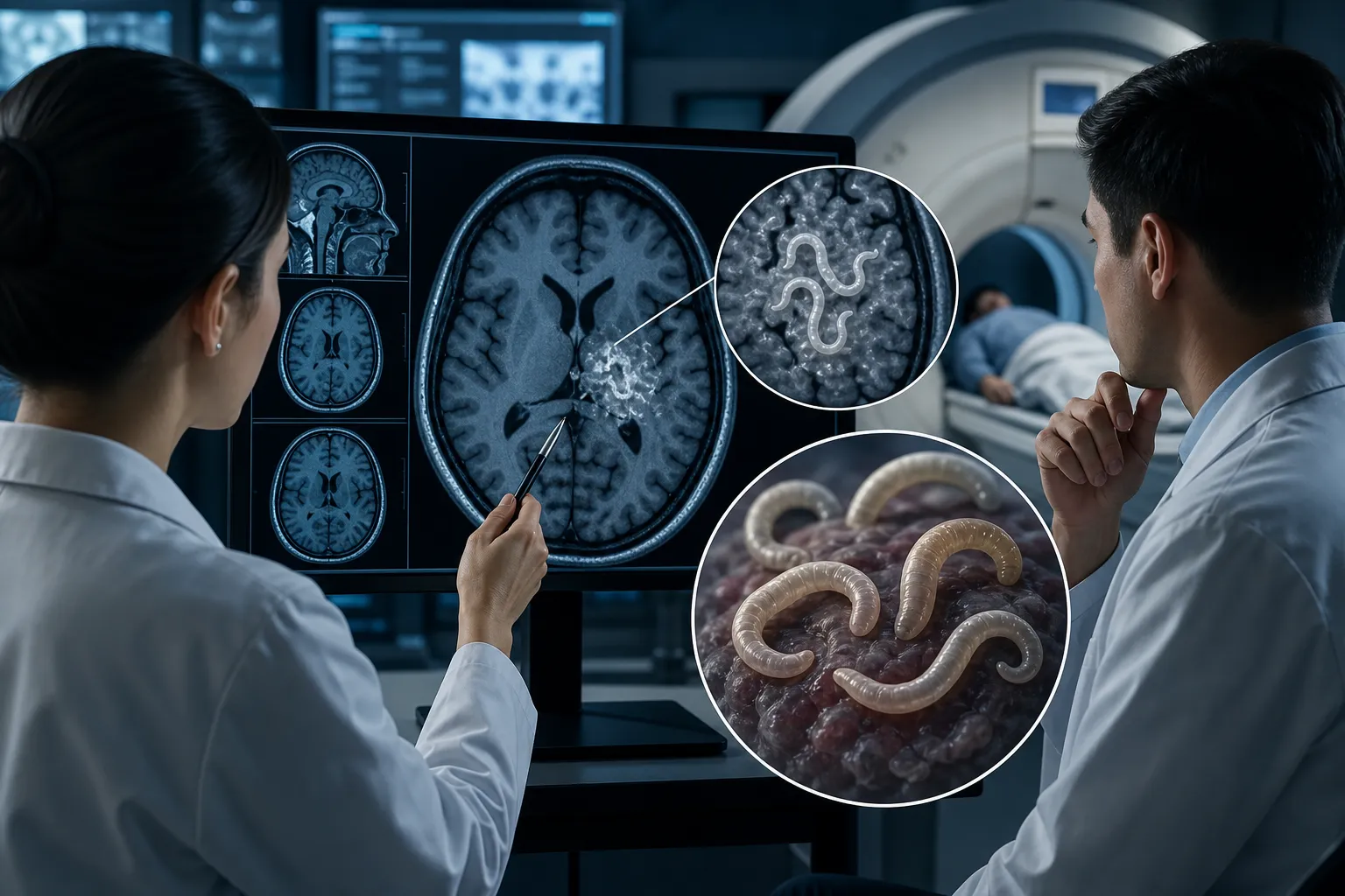 Həkimlər beyin xərçəngindən şübhələndi, MRI isə beyində qurd sürfələri göstərdi