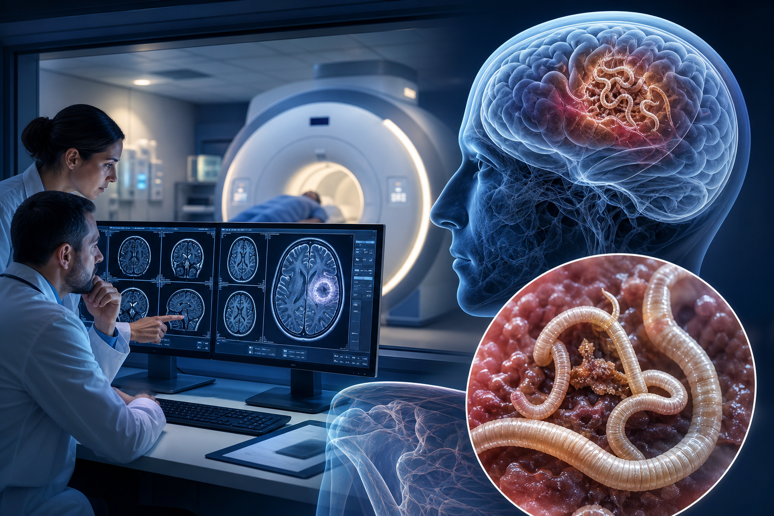 Həkimlər beyin xərçəngindən şübhələndi, MRI isə beyində qurd sürfələri göstərdi