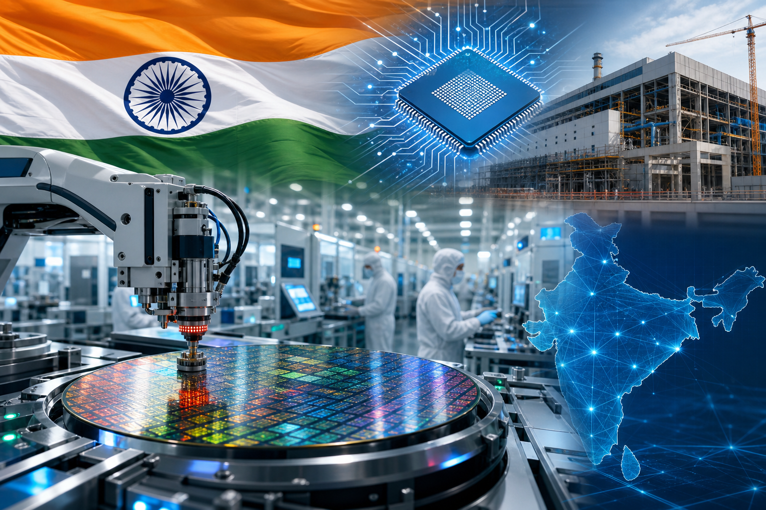 India $870 milyonluq zavodda çip istehsalına başladı: Gujarat yeni yarımkeçirici mərkəzinə çevrilir
