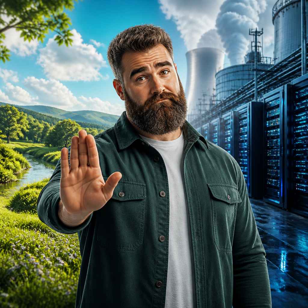 Jason Kelce AI data mərkəzlərinə qarşı ən qəribə kampaniyanın simasına çevrildi