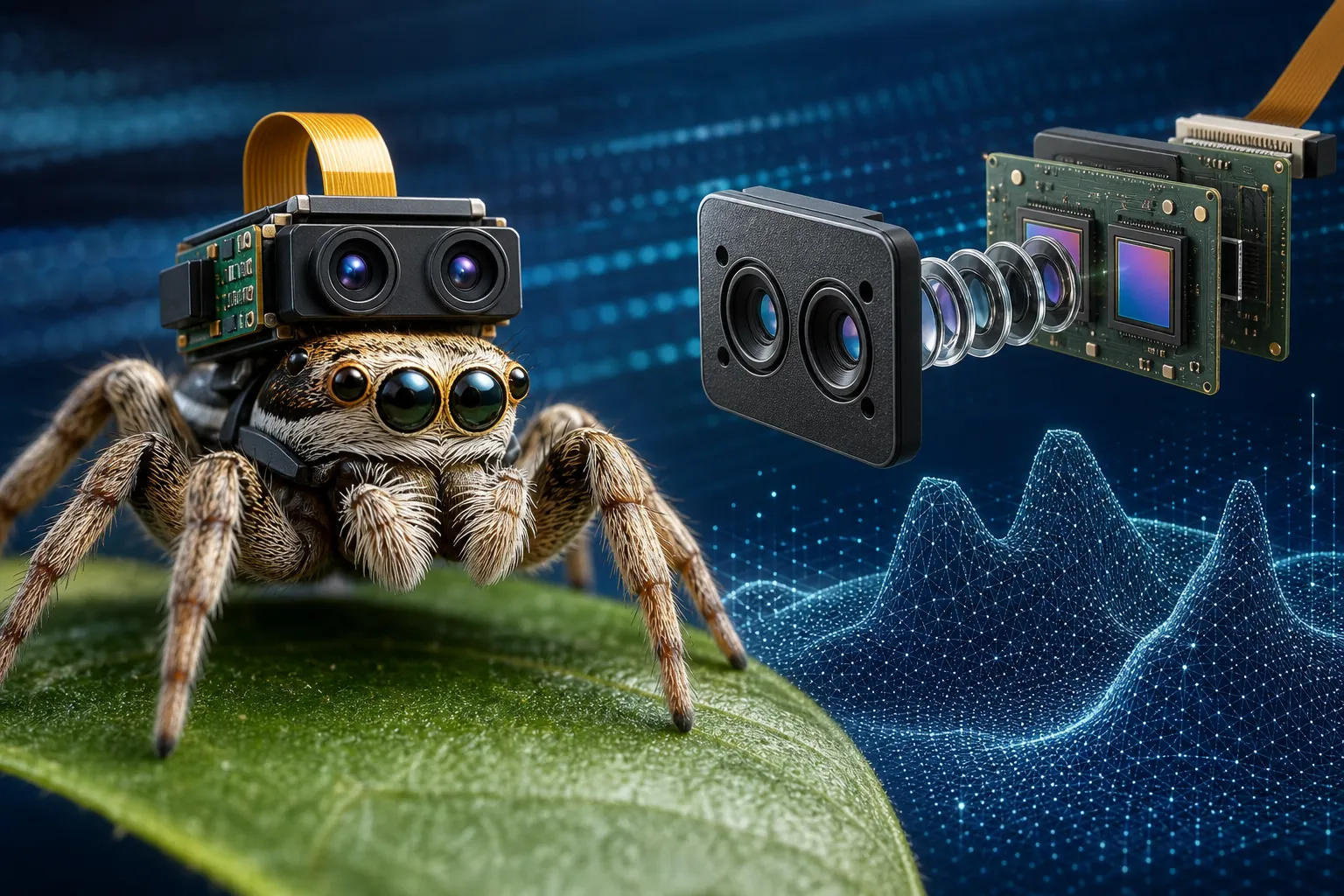 Jumping spider-lərdən ilhamlanan SpiderCam: ultra qənaətcil 3D kamera hazırlandı