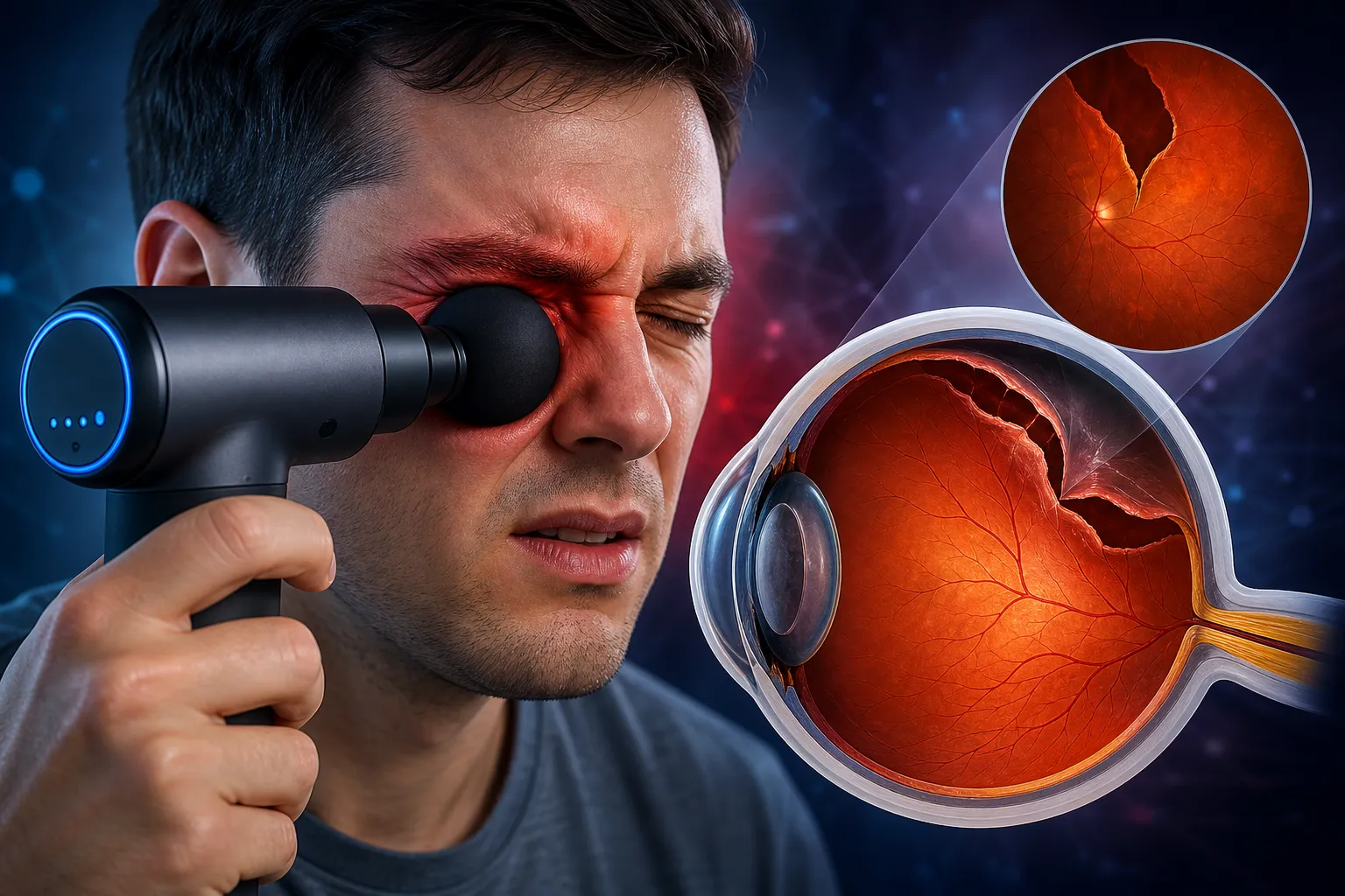 Massage gun-u gözündə istifadə etdi: nəticə retina yırtığı oldu