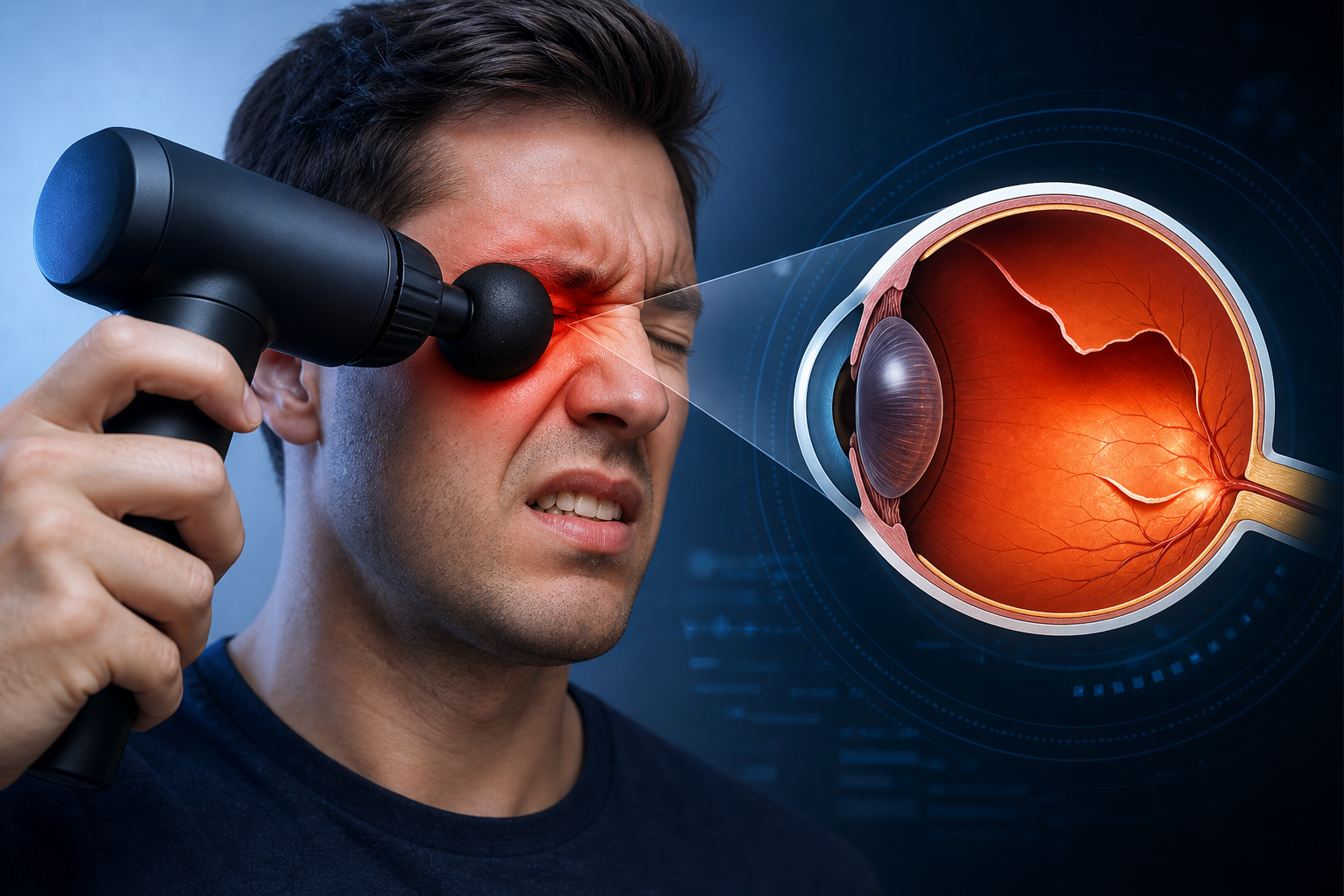 Massage gun-u gözündə istifadə etdi: nəticə retina yırtığı oldu