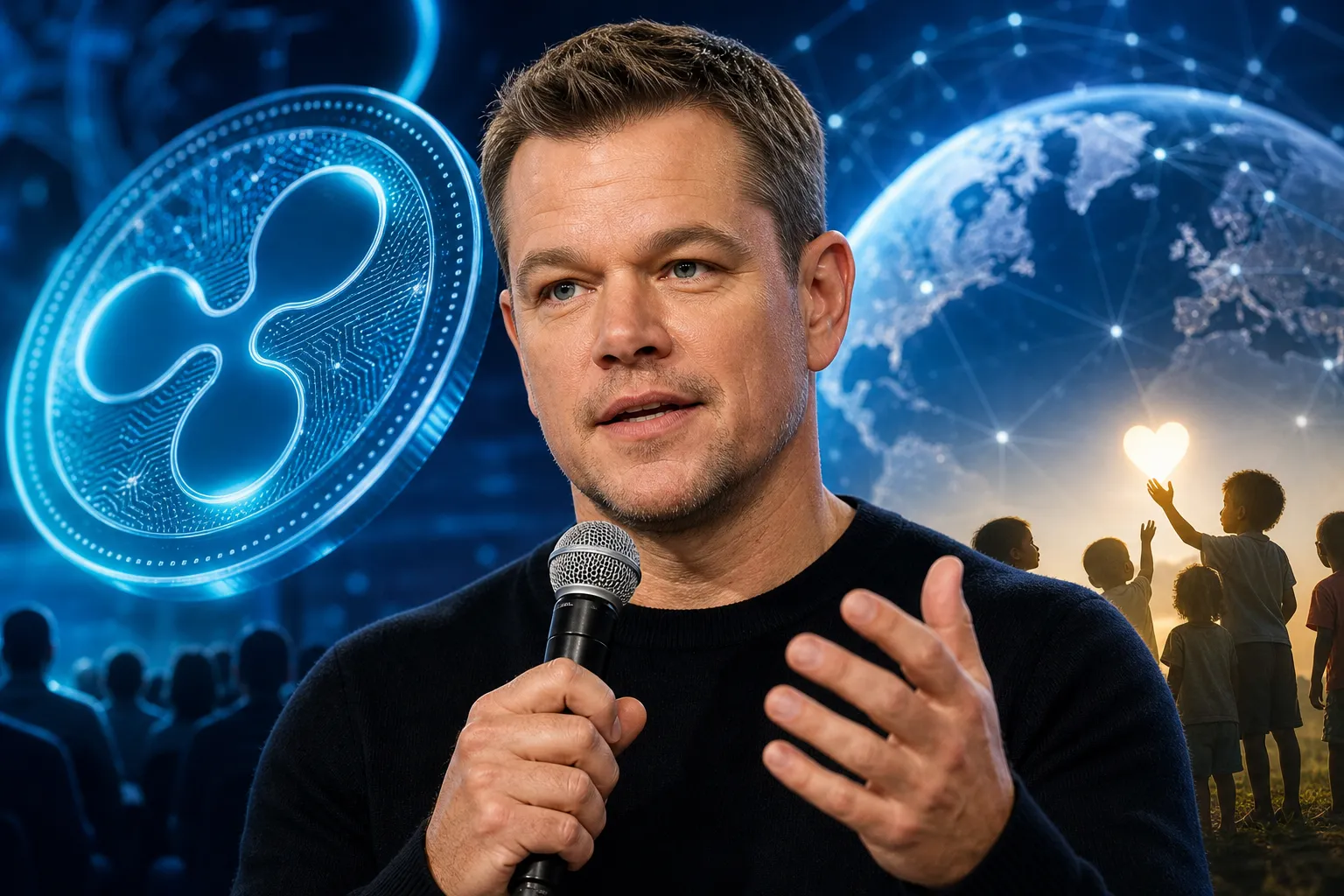Matt Damon yenidən kripto səhnəsində: Ripple konfransında xeyriyyə mesajı ilə çıxış edəcək