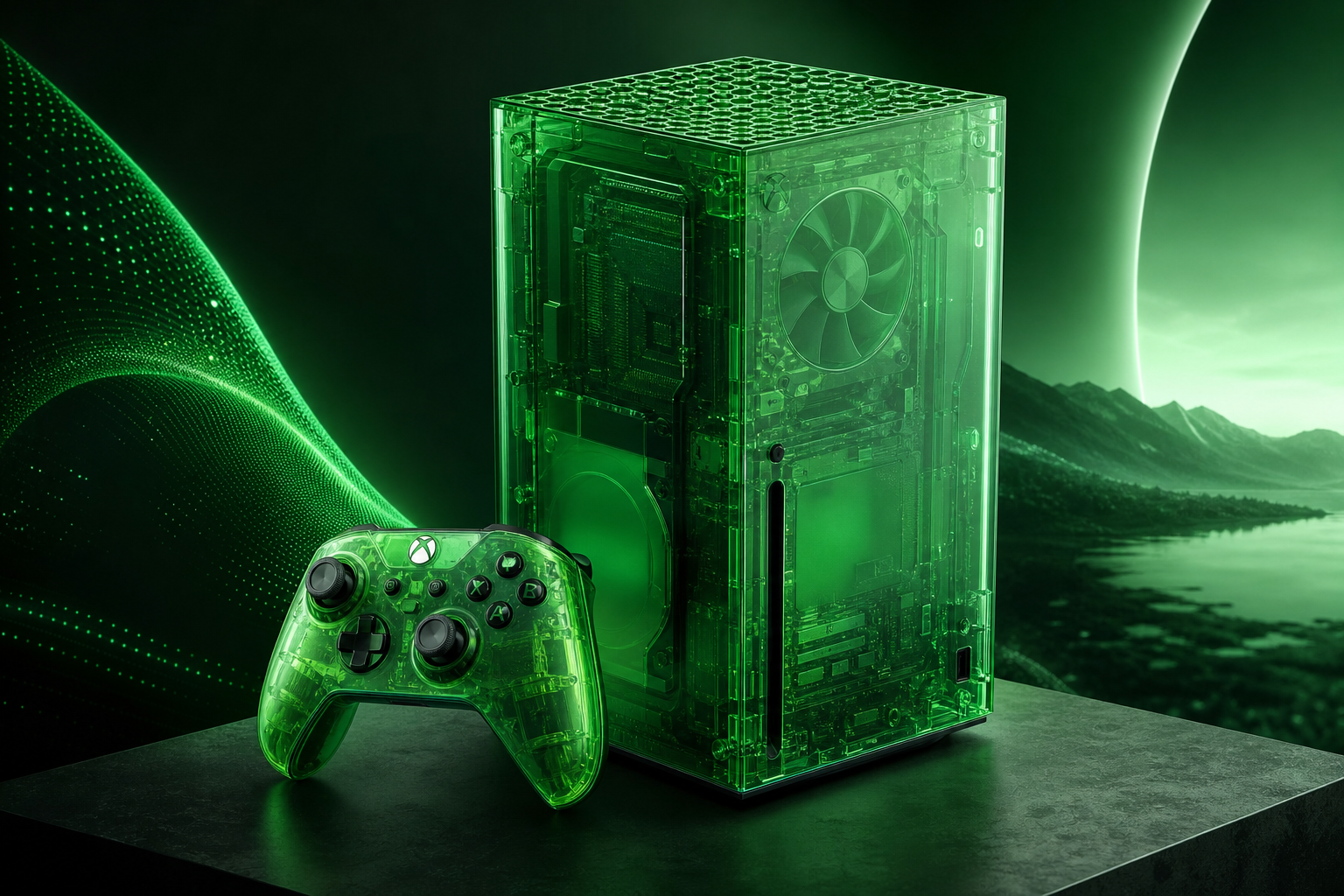 Microsoft Xbox-un 25 illiyi üçün şəffaf yaşıl Series X təqdim etdi