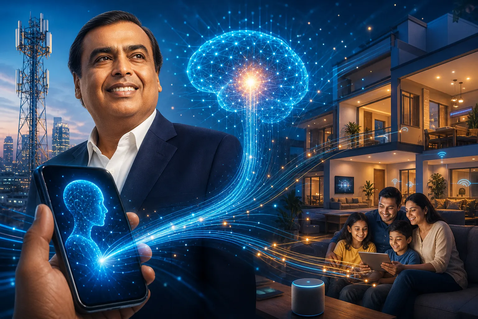Mukesh Ambani Jio ilə AI-ni hər zəngə və evə gətirmək istəyir