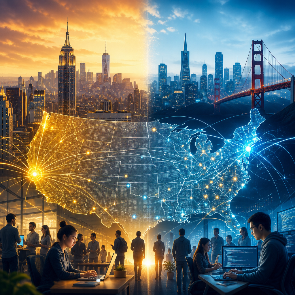 New York Silicon Valley-ni geridə qoydu: ABŞ-da texnologiya istedadının xəritəsi dəyişir