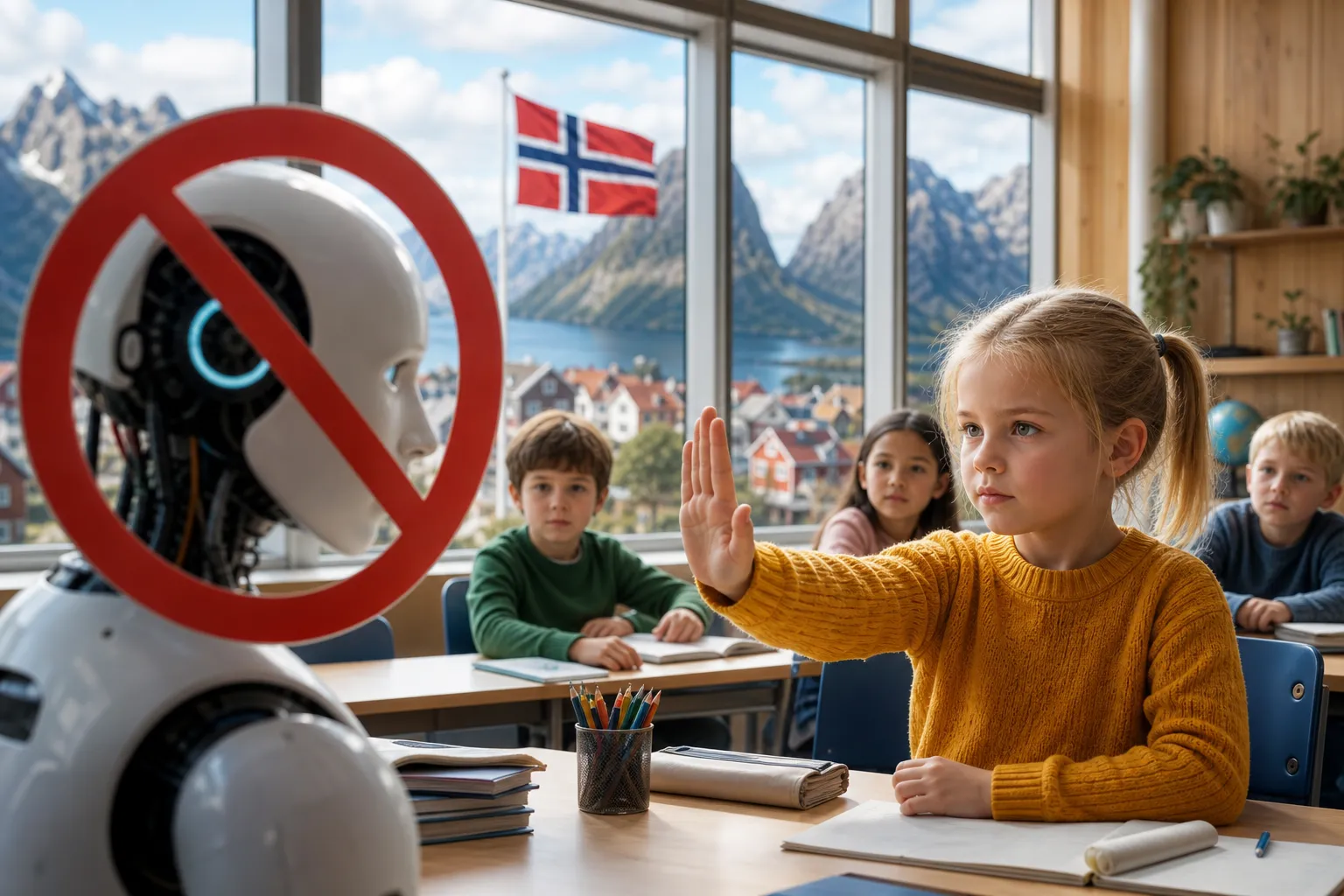 Norveç məktəblərində AI-yə sərt əyləc: kiçik siniflər üçün demək olar tam qadağa gəlir