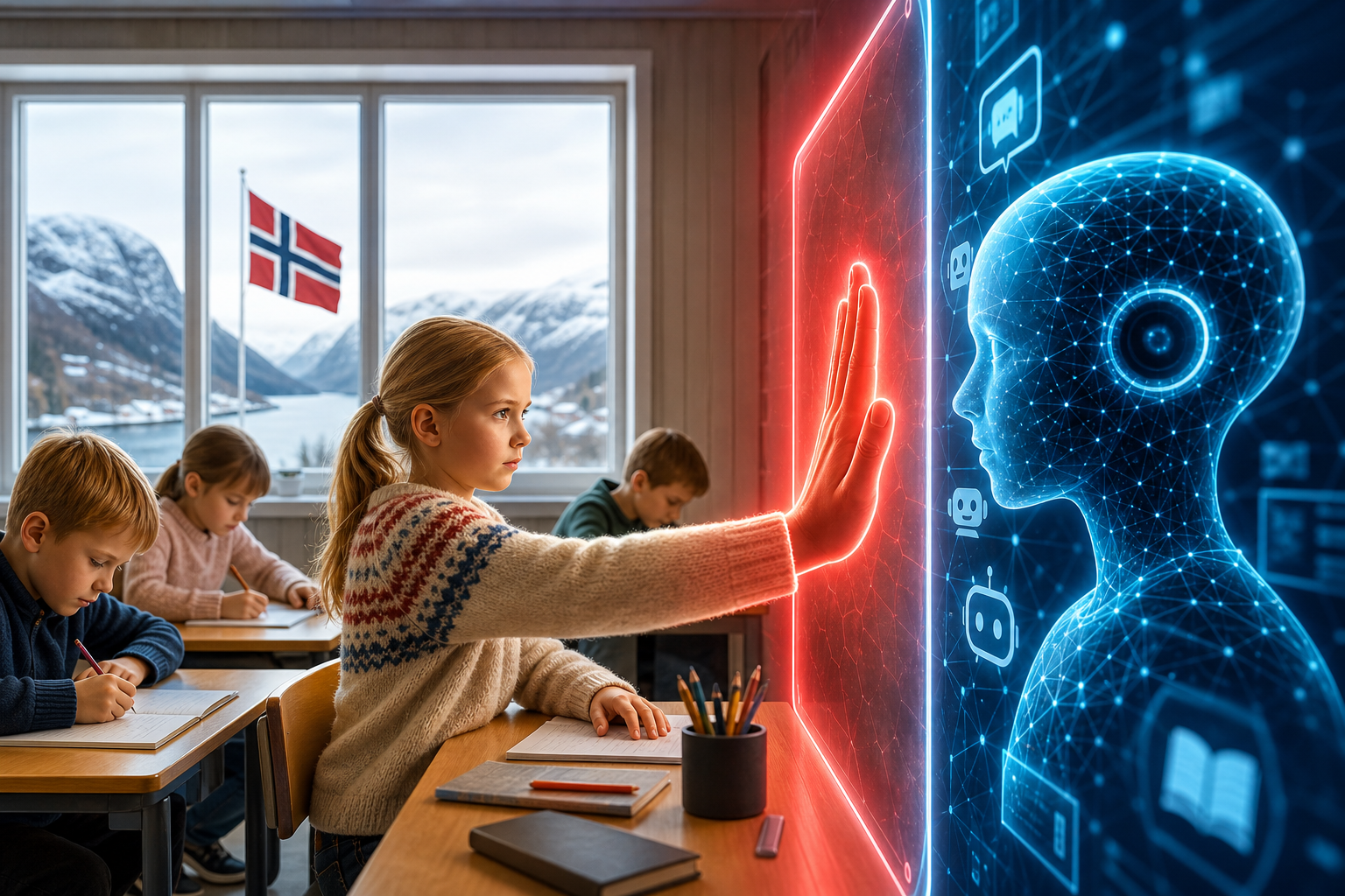 Norveç məktəblərində AI-yə sərt əyləc: kiçik siniflər üçün demək olar tam qadağa gəlir