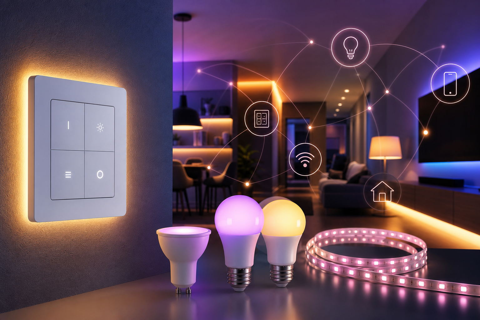 Philips Hue adi lampaları da ağıllı ev sisteminə qoşur: yeni divar modulları təqdim edildi