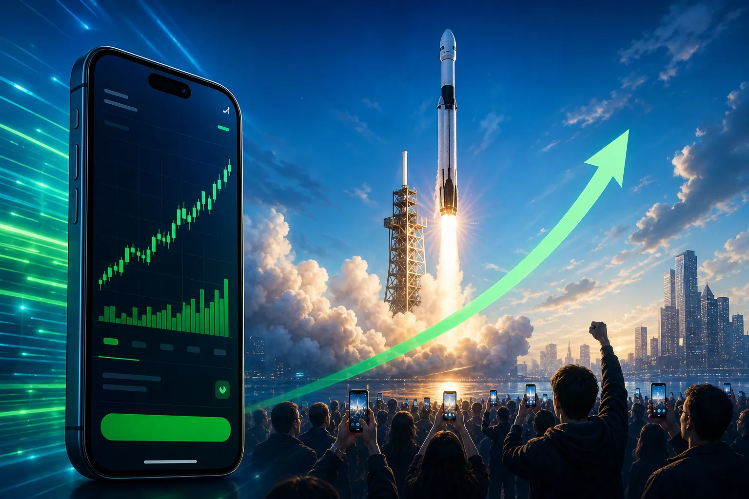 SpaceX səhmləri Robinhood-da debüt etdi: Platformada rekord trafik yarandı