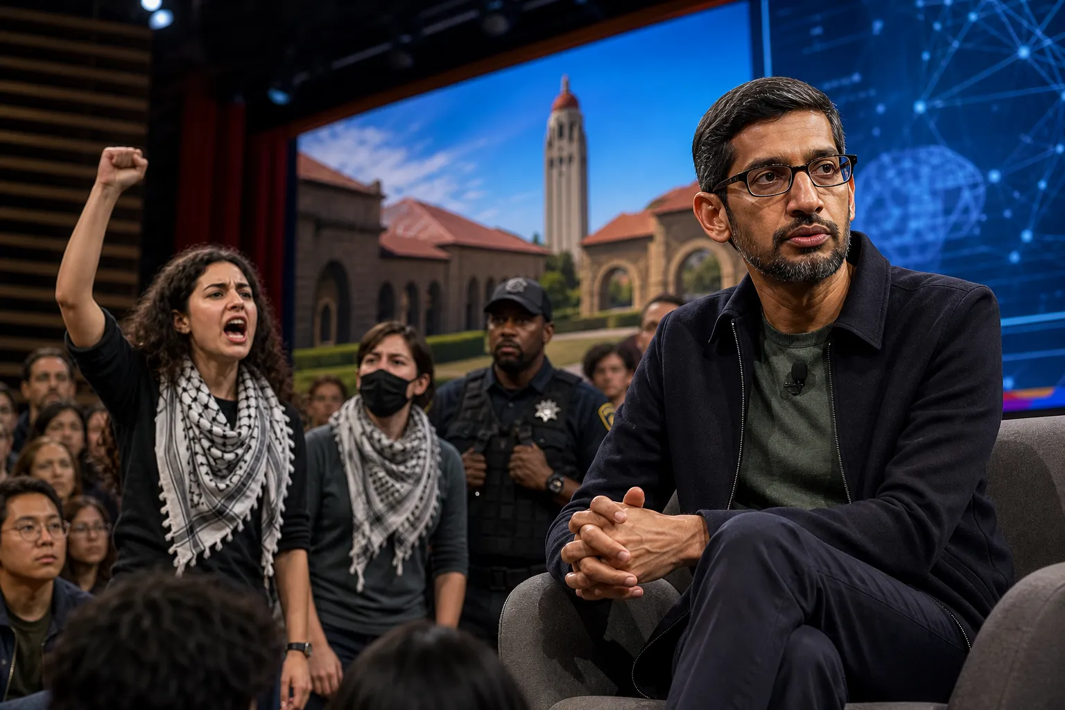 Sundar Pichai Stanford səhnəsində etirazla üzləşdi: Google-un İsrail və ICE əlaqələri gündəmdə