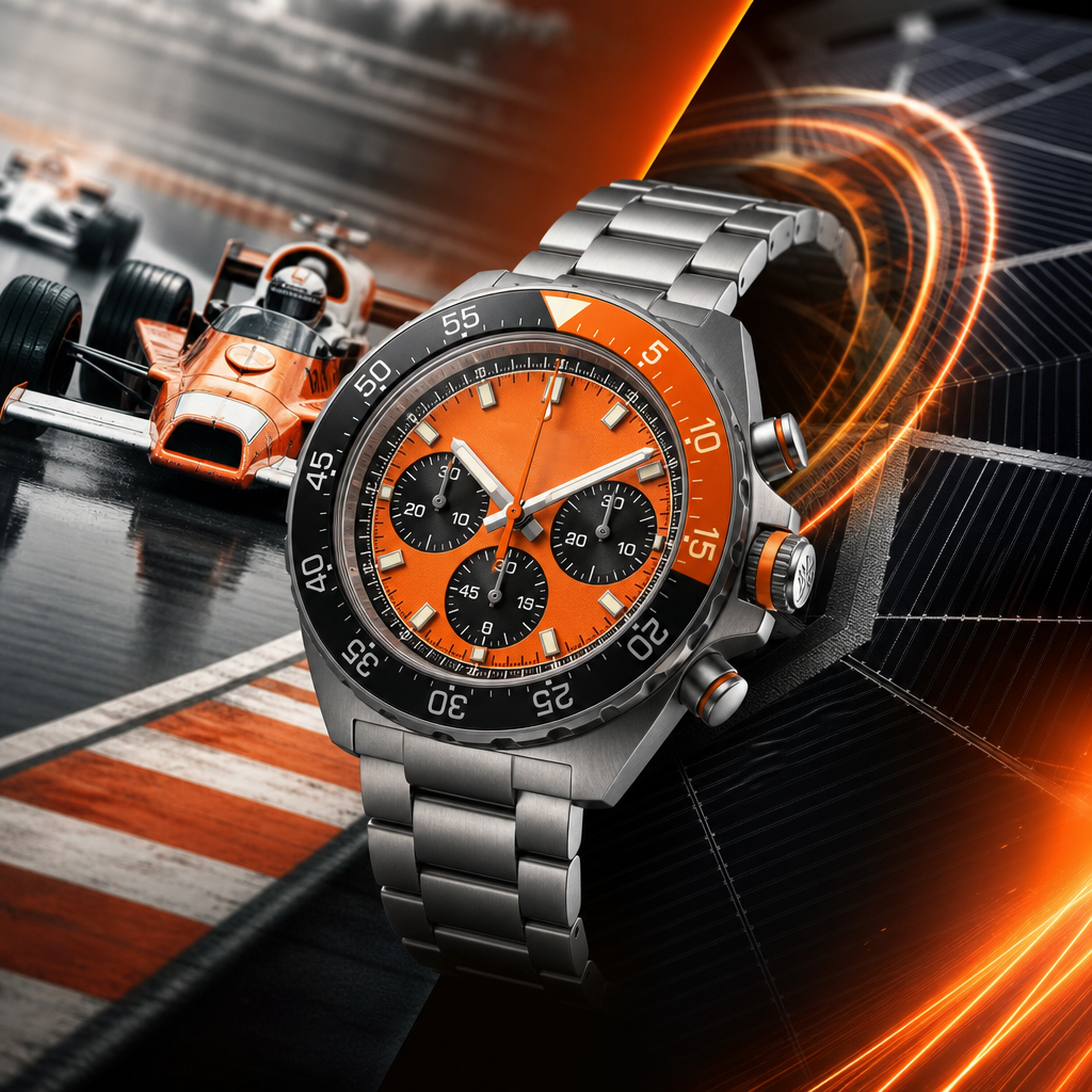 TAG Heuer əfsanəvi narıncı Formula 1 saatını Solargraph versiyası ilə geri qaytardı