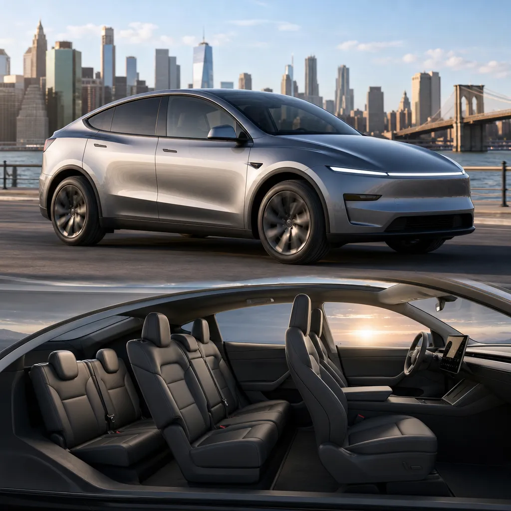 Tesla Model Y L ABŞ-a gəldi: daha uzun kuzov, real 3-cü sıra və daha yüksək qiymət