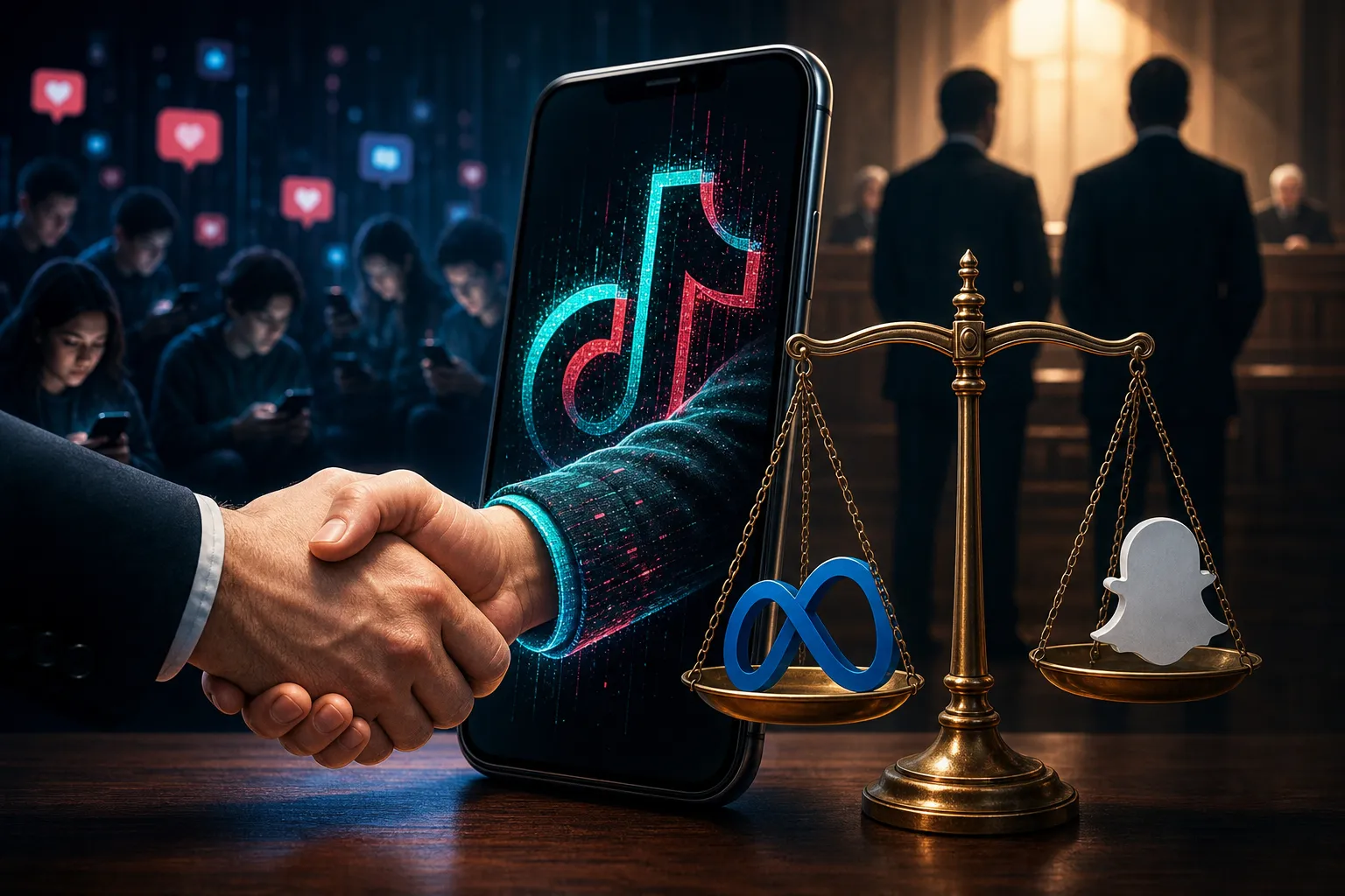 TikTok sosial media asılılığı işində razılaşdı: Meta və Snap jüri qarşısında tək qaldı