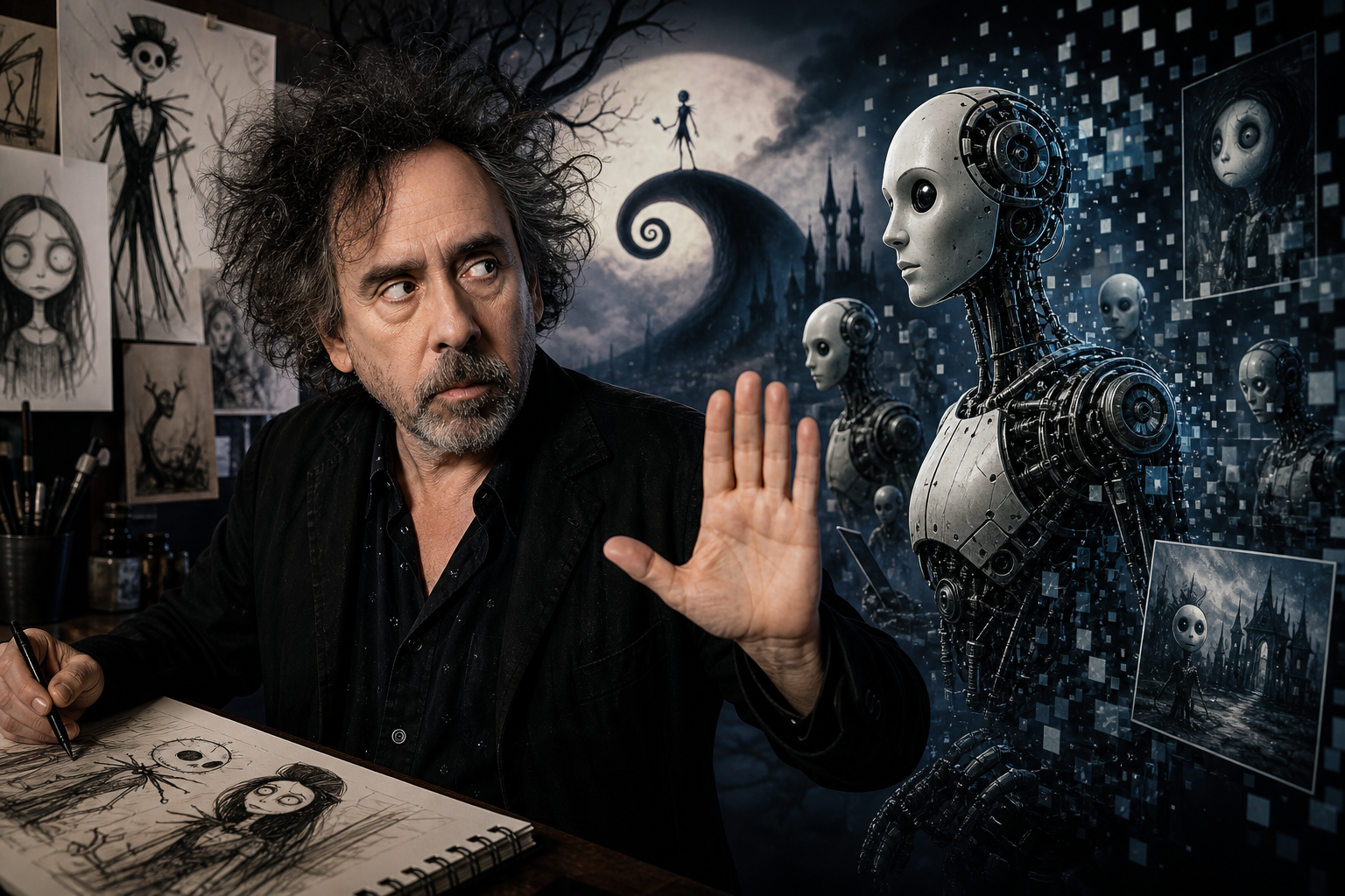 Tim Burton generativ AI-a sərt çıxdı: “Robot insanlığını və ruhunu alır”