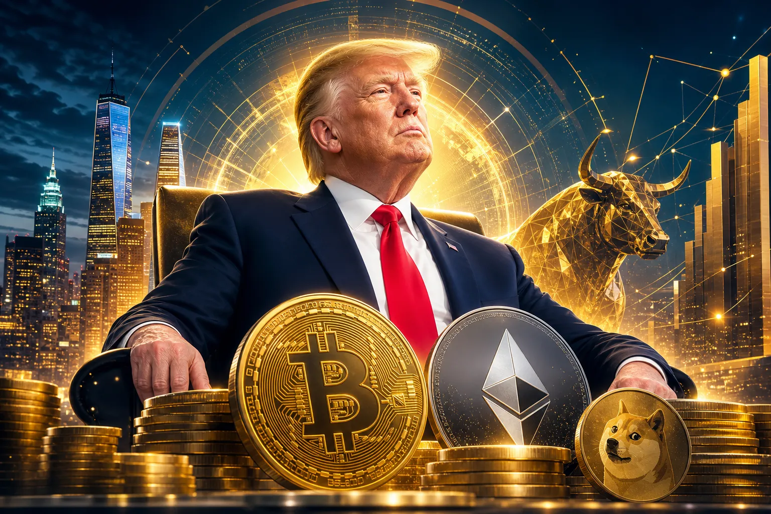 Trump-ın kripto imperiyası üzə çıxdı: Bitcoin, Ether və memecoin gəlirləri milyard dollara yaxınlaşır