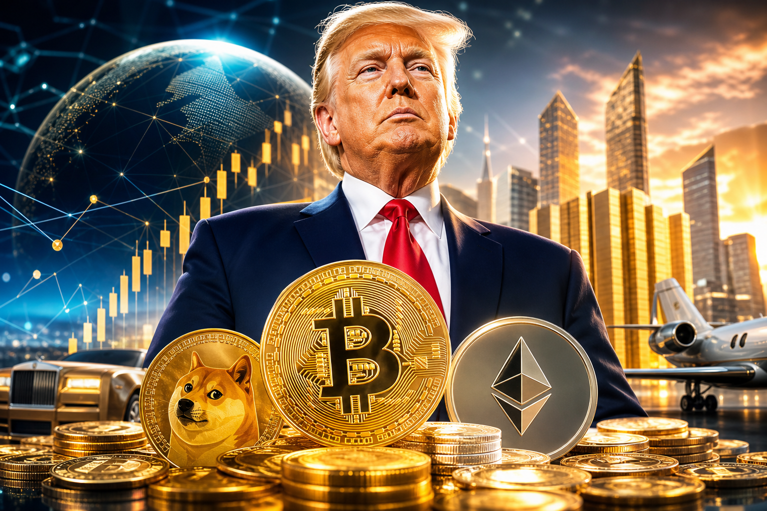 Trump-ın kripto imperiyası üzə çıxdı: Bitcoin, Ether və memecoin gəlirləri milyard dollara yaxınlaşır