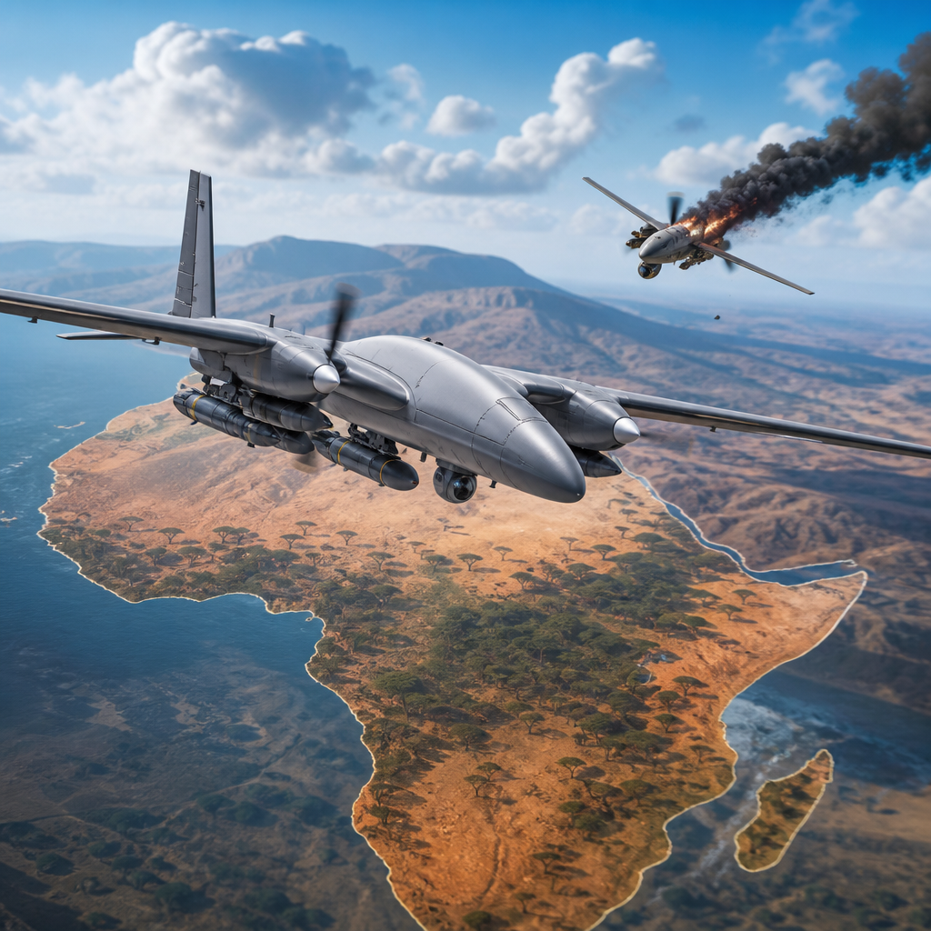 Türkiyə istehsalı 66 futluq Bayraktar Akıncı Afrikada Çin dronlarını ovlayır