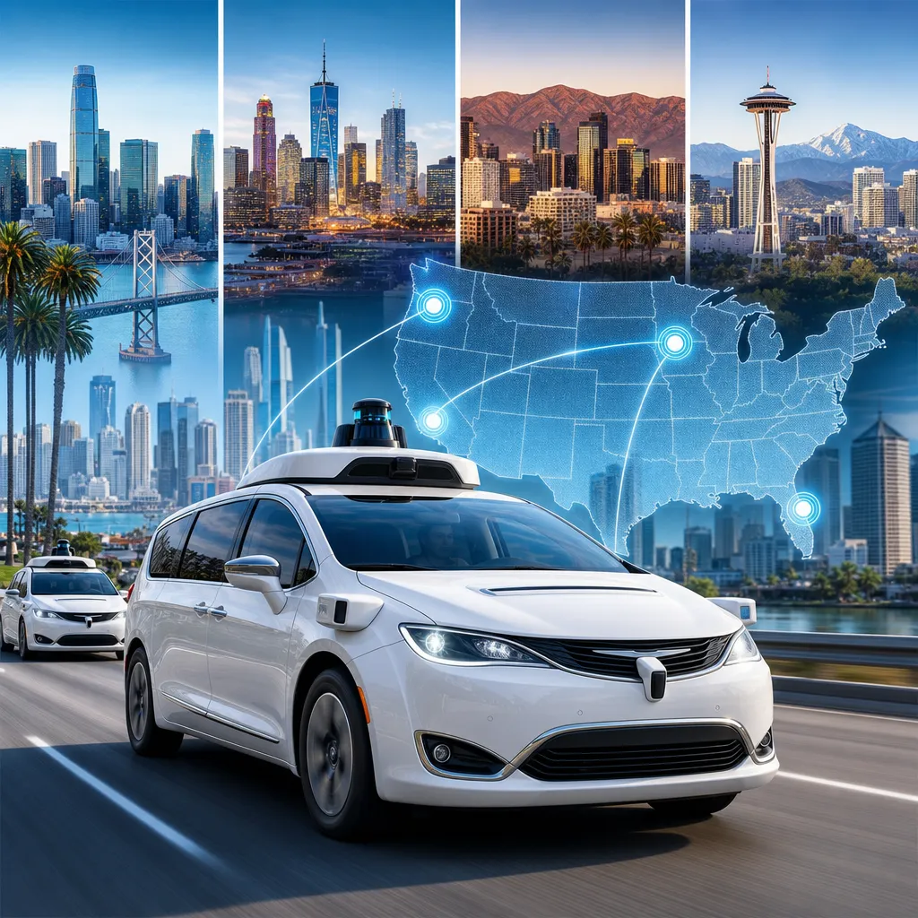 Waymo robotaksiləri 4 yeni şəhərə gəlir: sürücüsüz yarış qızışır