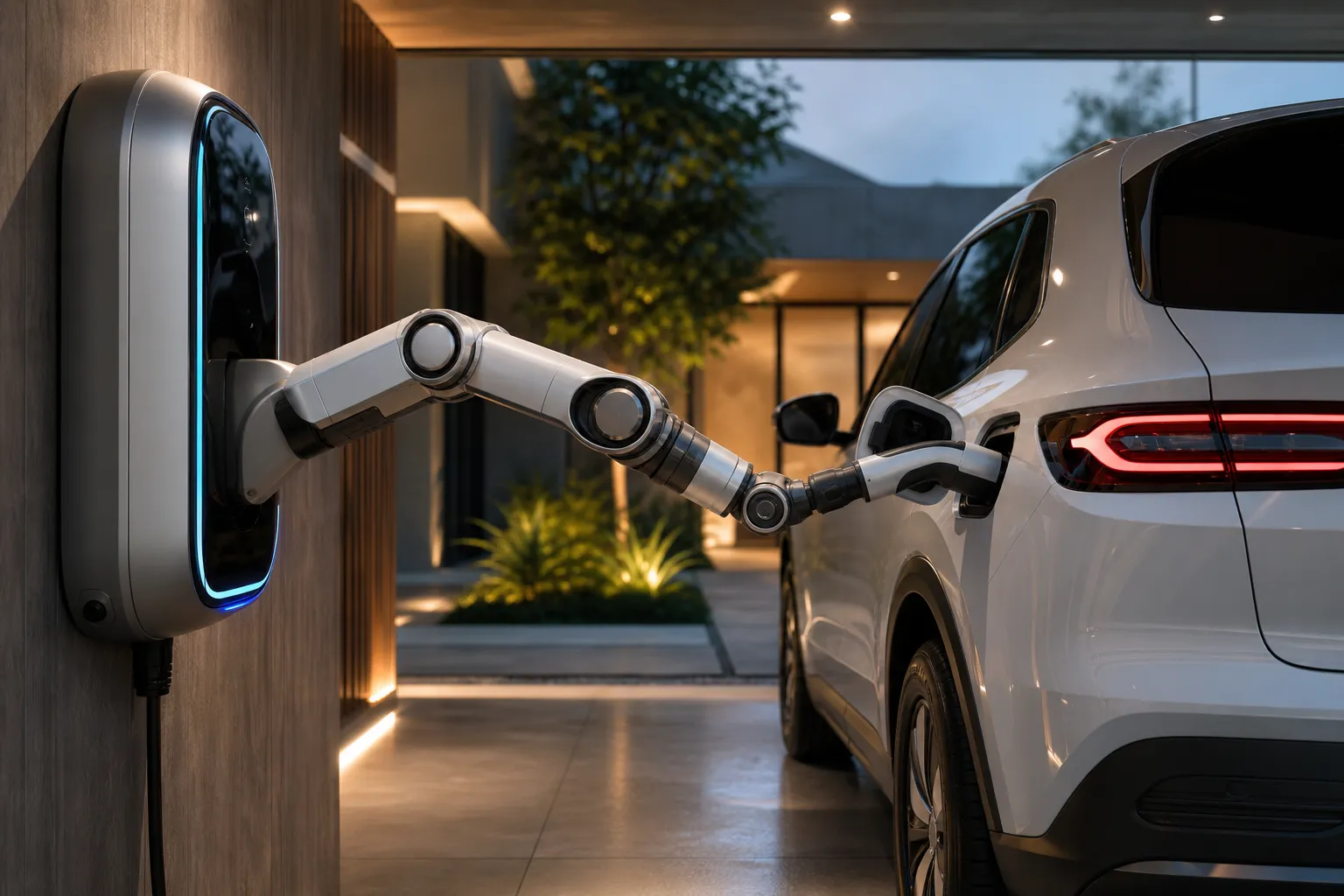 Xiaomi evdə EV şarjını dəyişir: robot qol avtomobili özü qoşub-ayıracaq