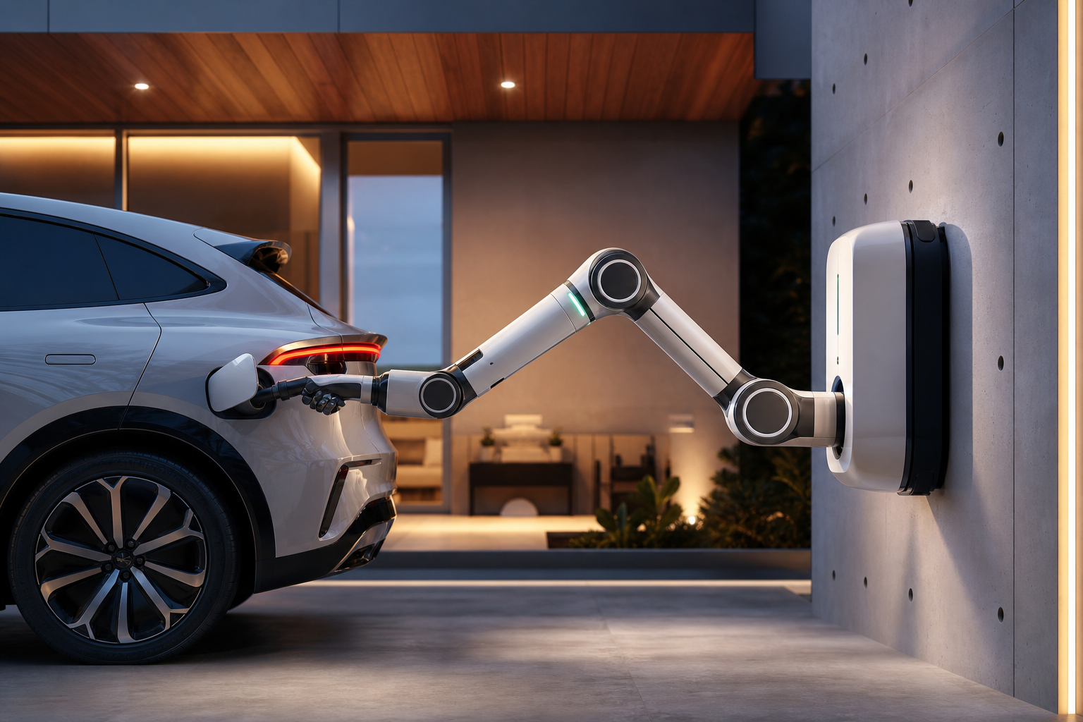 Xiaomi evdə EV şarjını dəyişir: robot qol avtomobili özü qoşub-ayıracaq