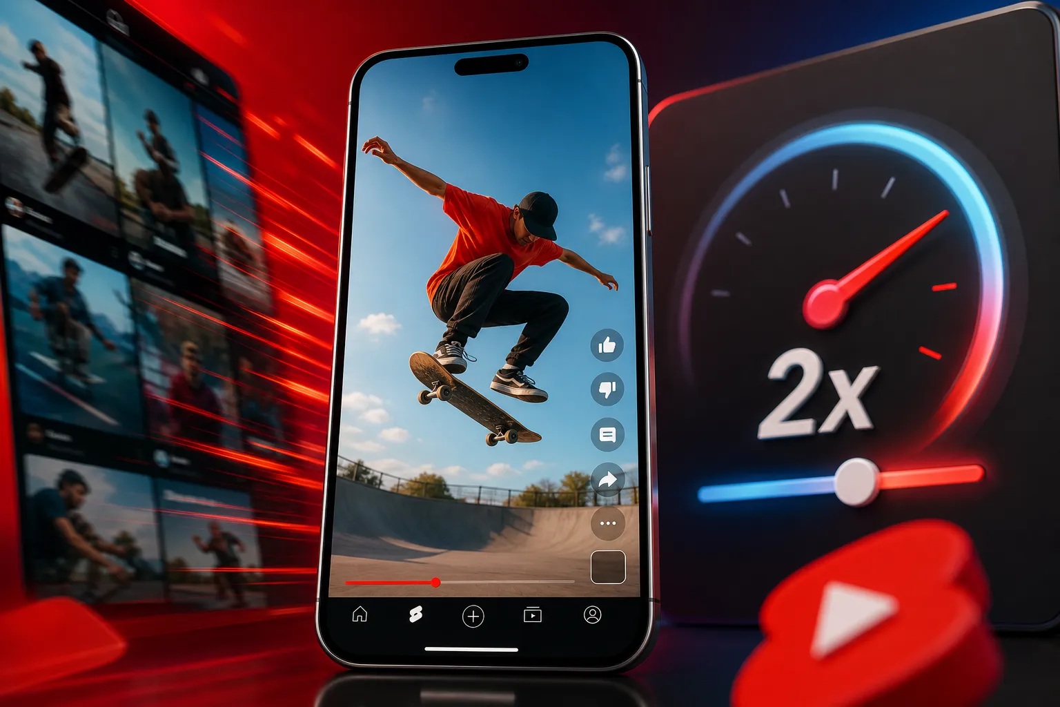 YouTube Shorts TikTok-a bir addım da yaxınlaşdı: yeni təmiz ekran və 2x sürət rejimi gəlir