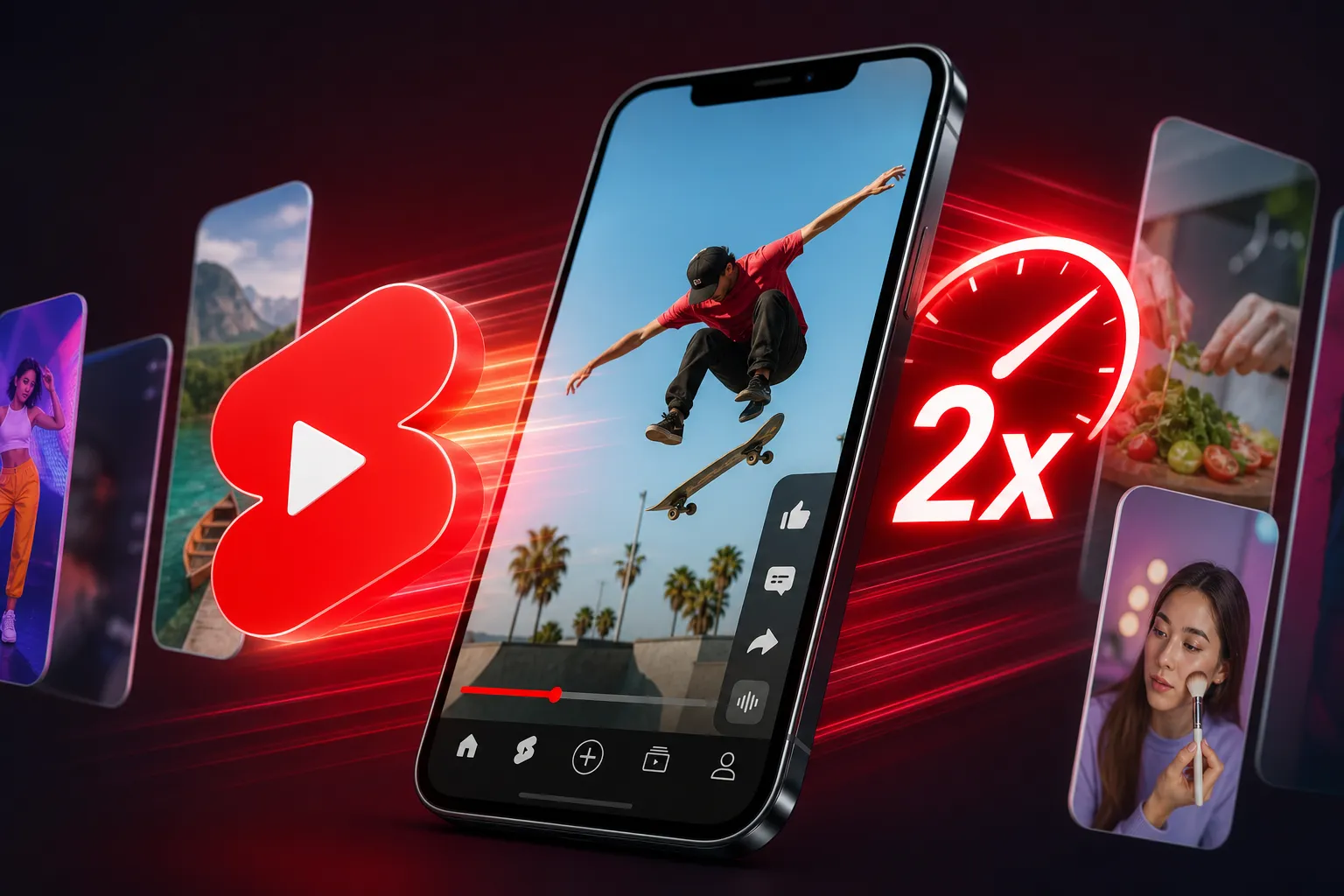 YouTube Shorts üçün 2x sürət gəlir: qısa videolar indi daha da qısalır