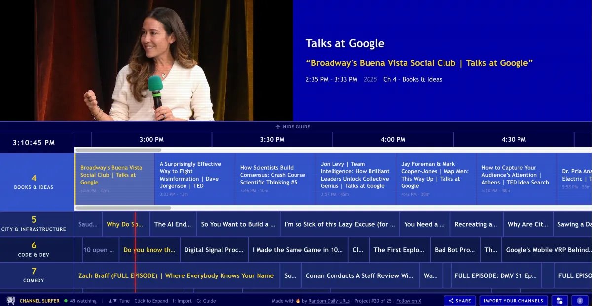 Channel Surfer ilə YouTube-u Kabel TV Kimi İzləyin