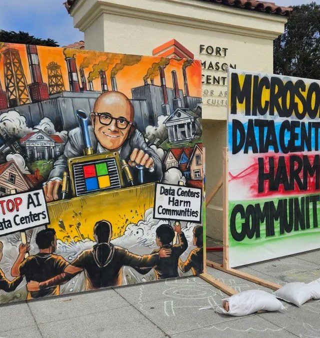 Microsoft-u Prosesdə, Etirazçılar Küçələrdə: Məlumat Mərkəzlərinə Qarşı Mübarizə